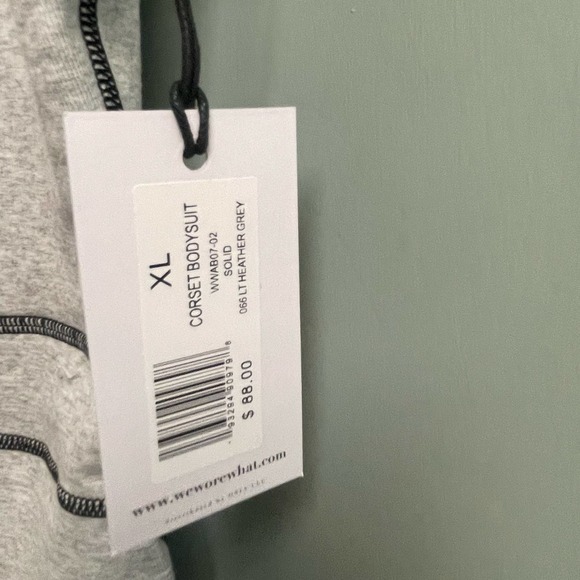 WeWoreWhat Corset Bodysuit Revolve NWT Gray Black Size XL $88 Retail - Picture 3 of 8